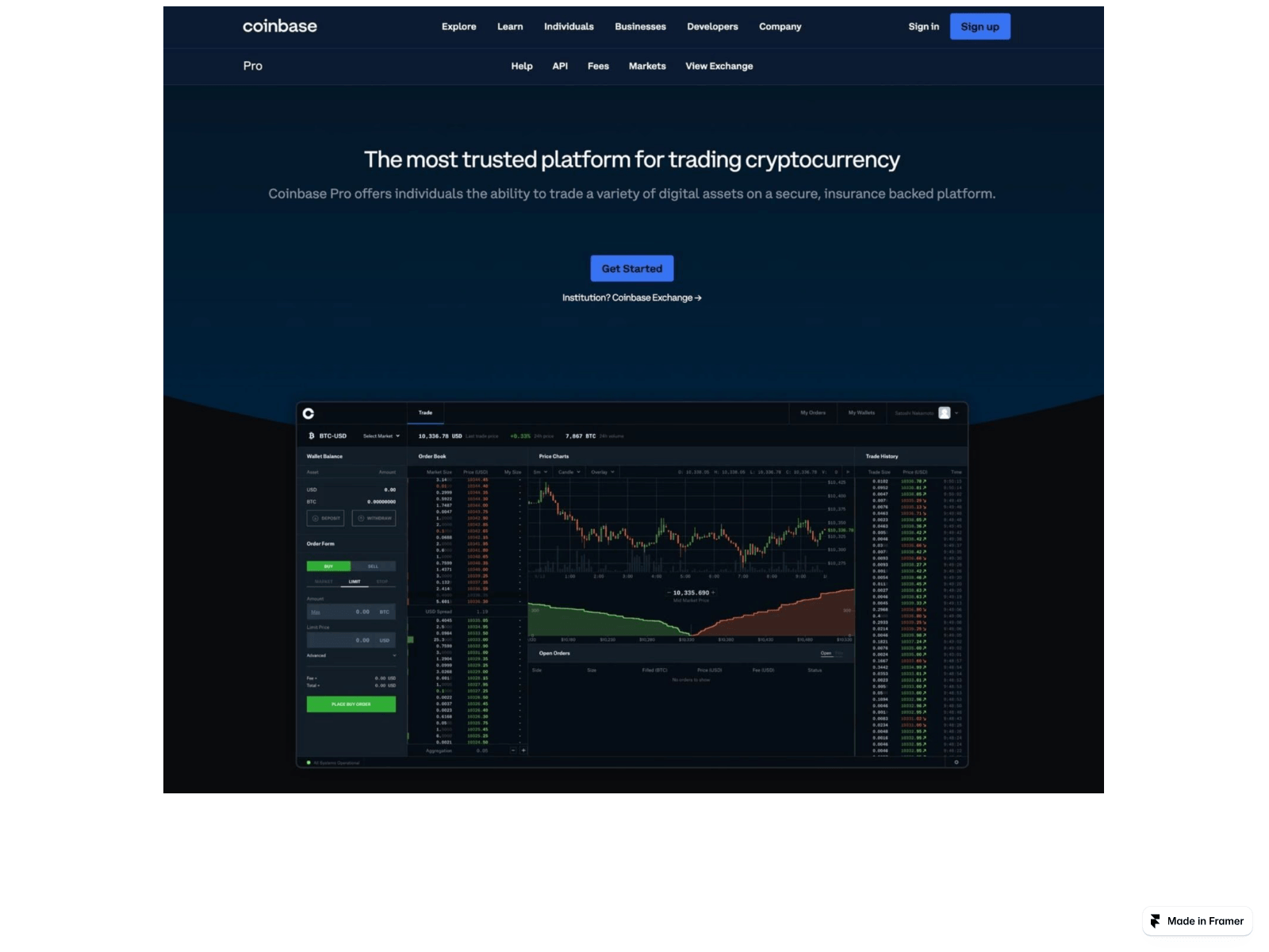 Screenshot of access-coinbase-portal.framer.media