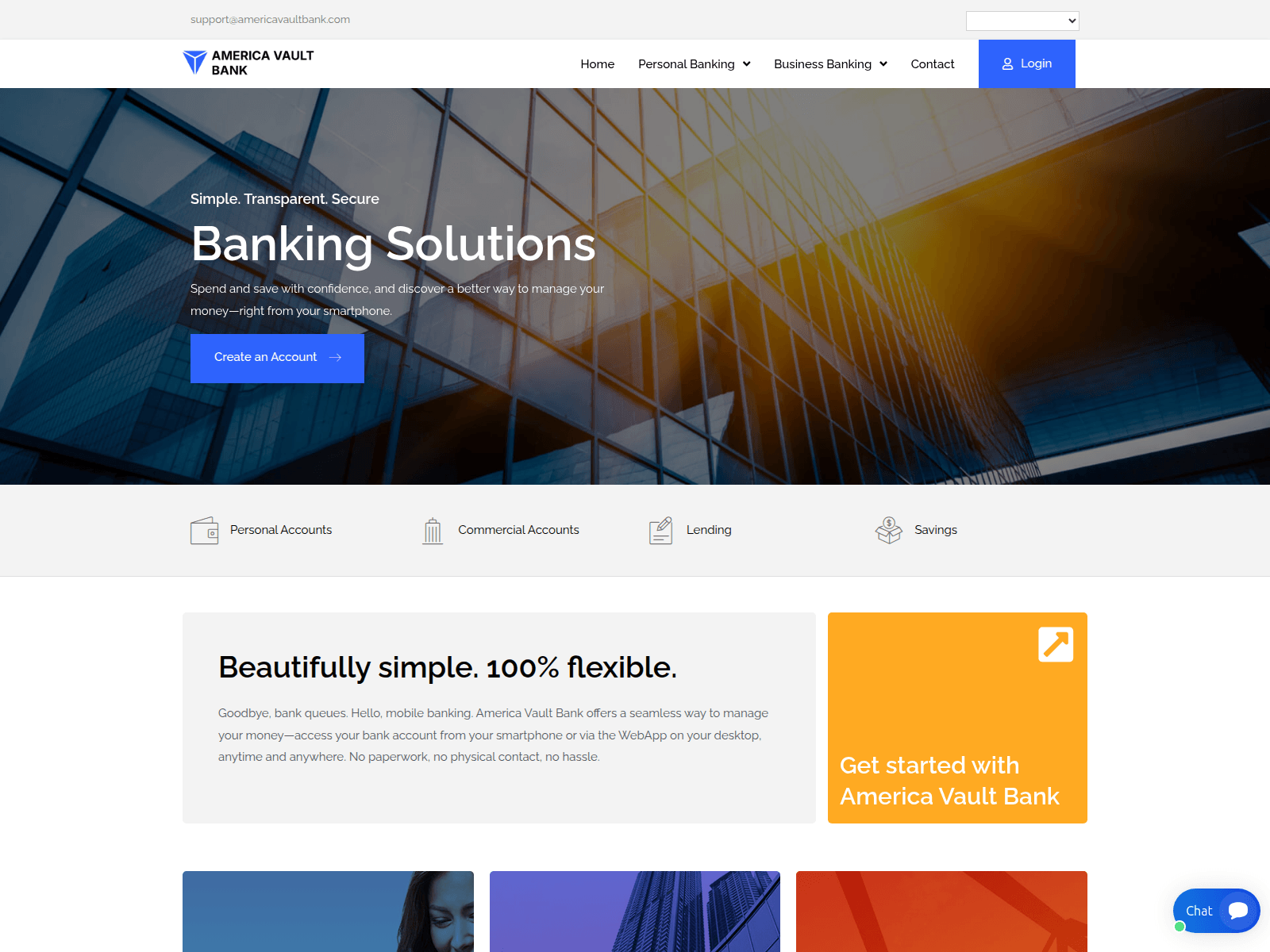 Forensic screenshot of americavaultbank.com