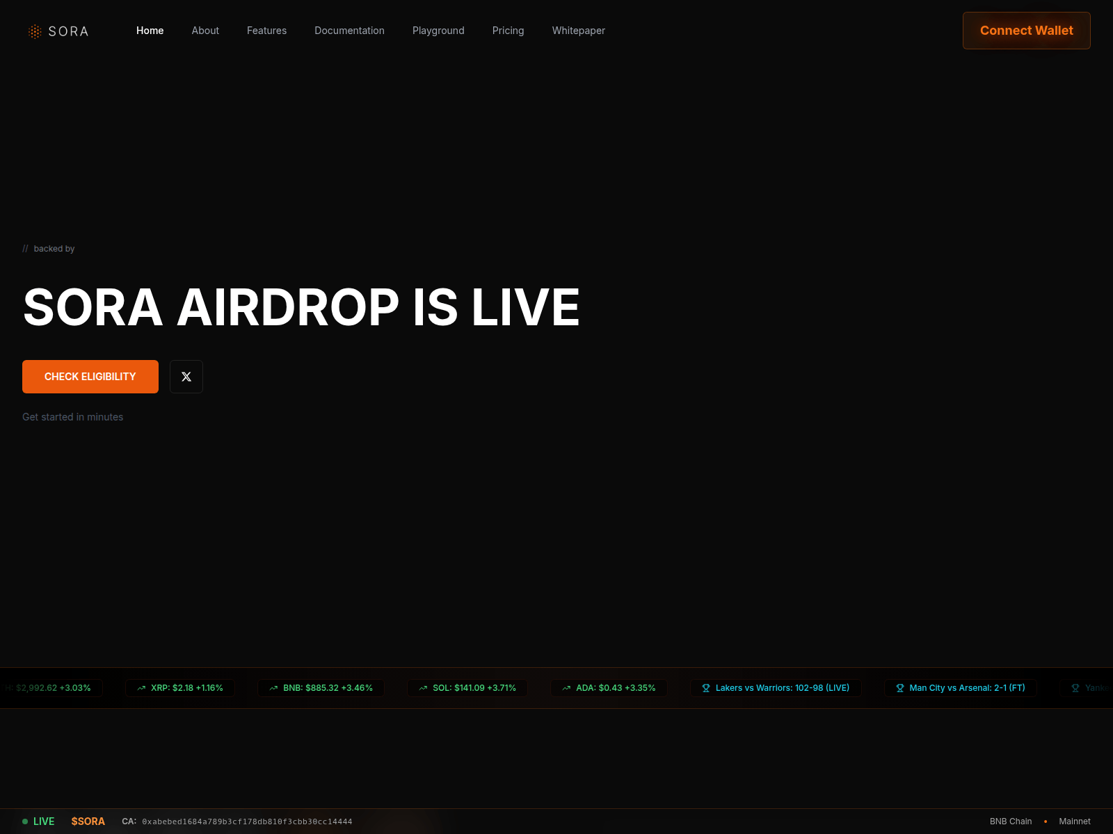 Screenshot of sorasoracle.com