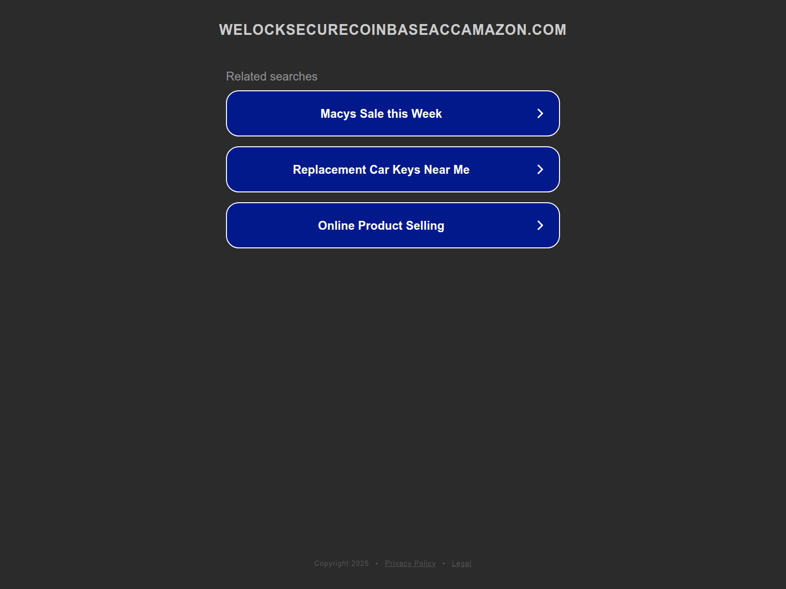 Screenshot of ww25.cbw.welocksecurecoinbaseaccamazon.com