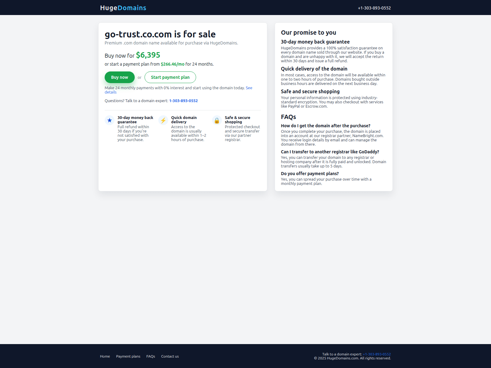 Screenshot of go-trust.co.com