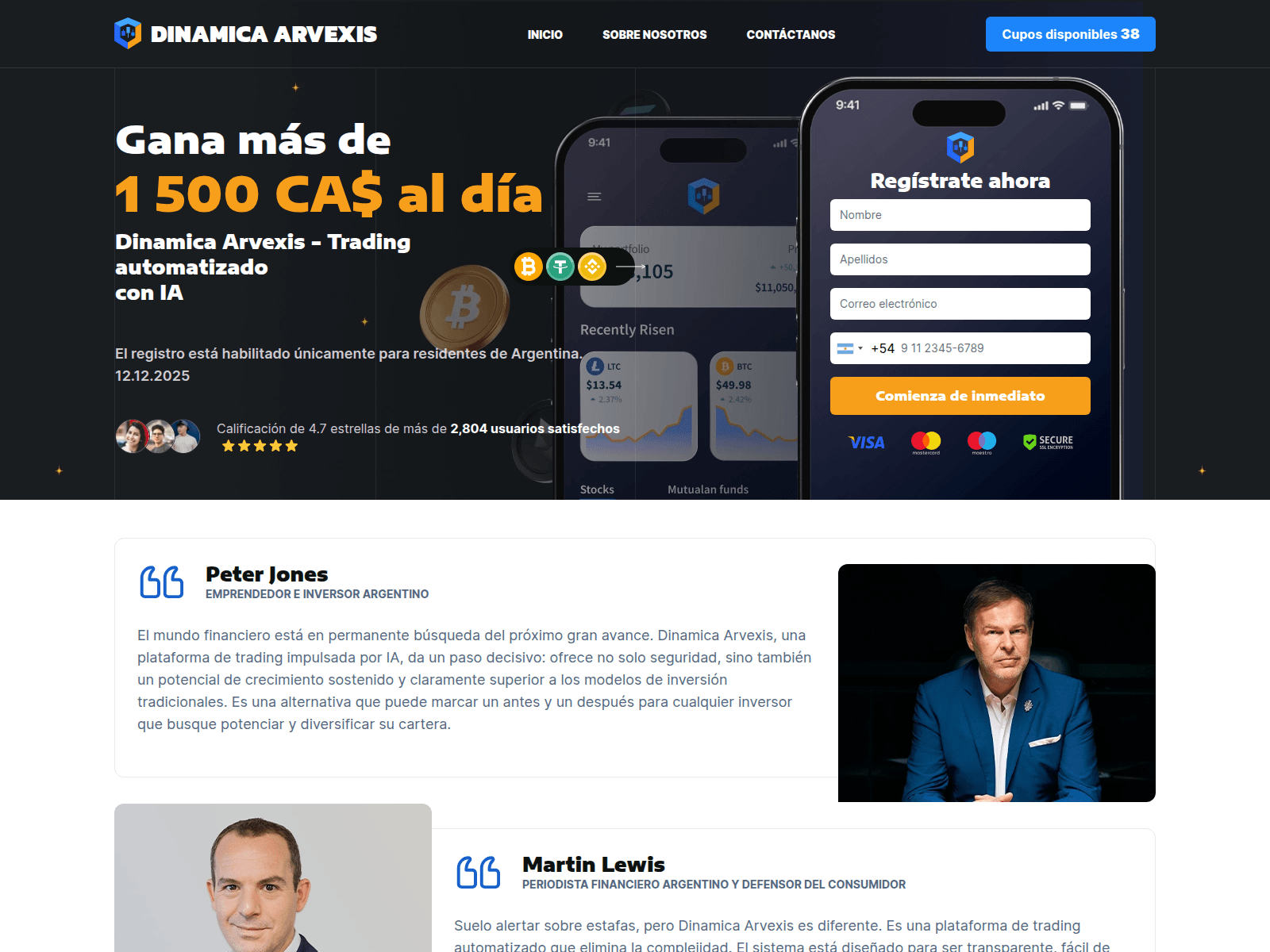 Screenshot of dinamica-arvexis.com