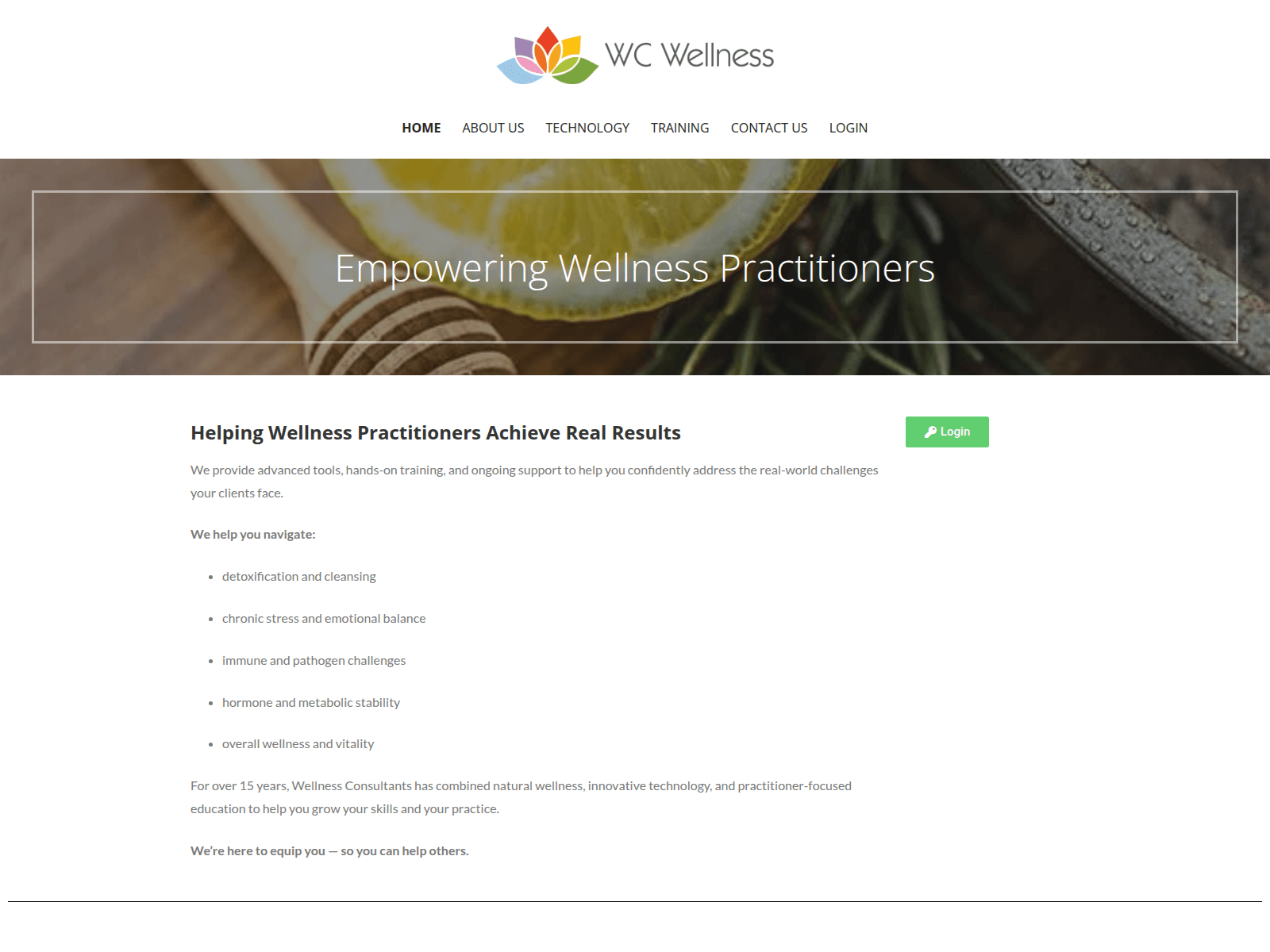 Screenshot of mywcwellness.reishouses.com