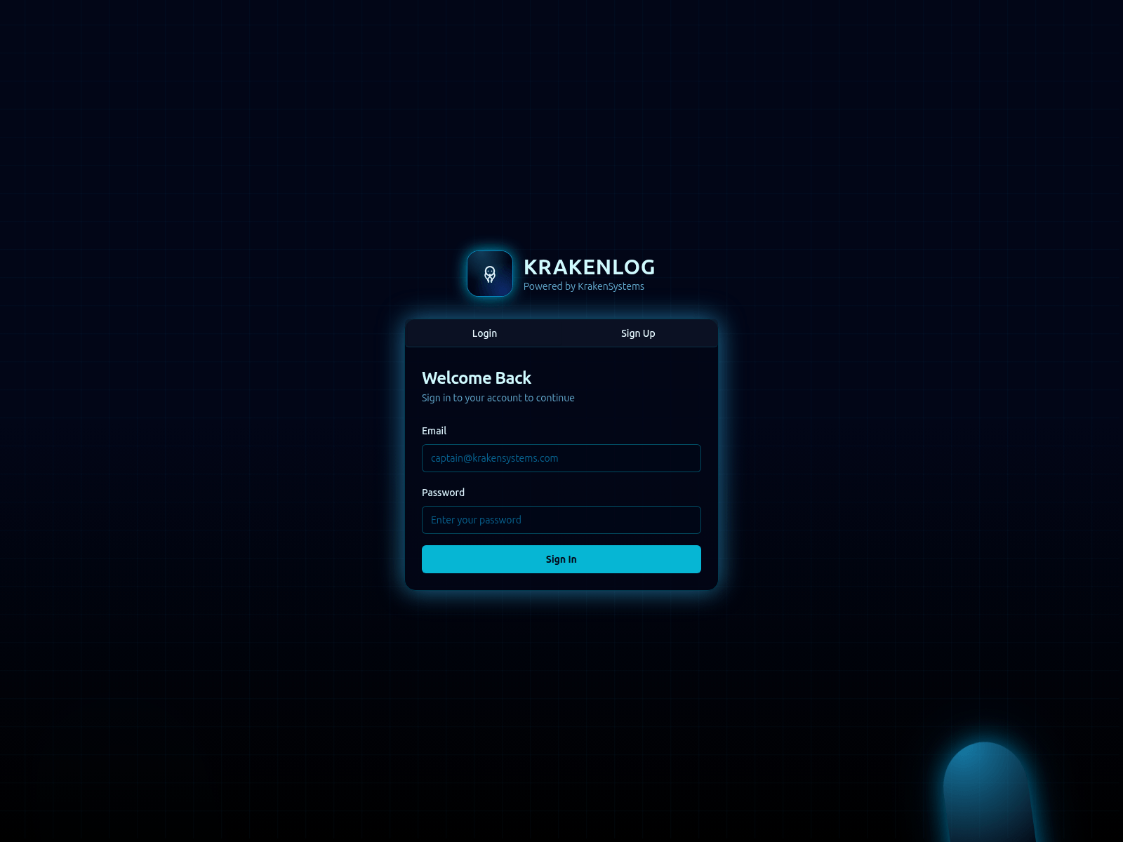 Screenshot of krakenlog.biz
