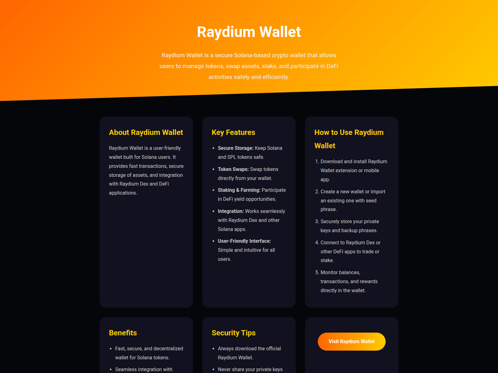 Screenshot of raydium-wallete.pages.dev