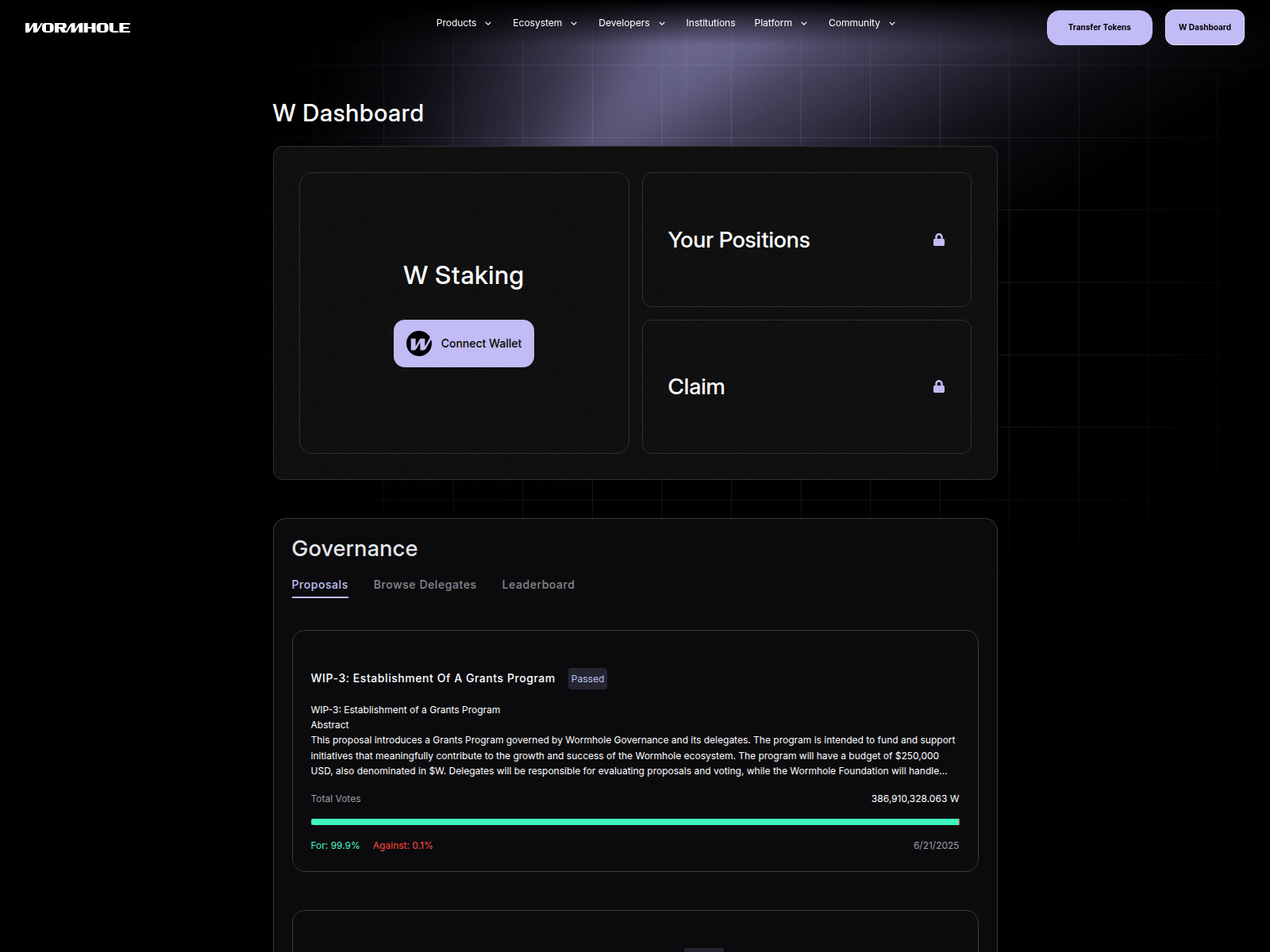 Screenshot of wormrhole.com