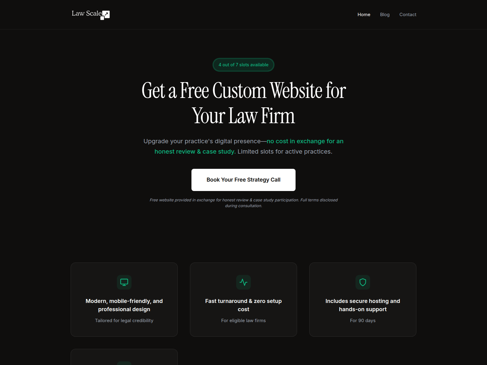 Screenshot of getlawscale.com