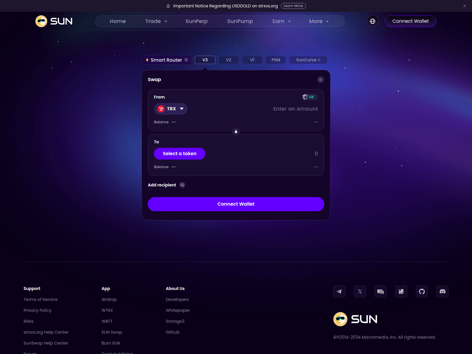 Screenshot of strxvs.org