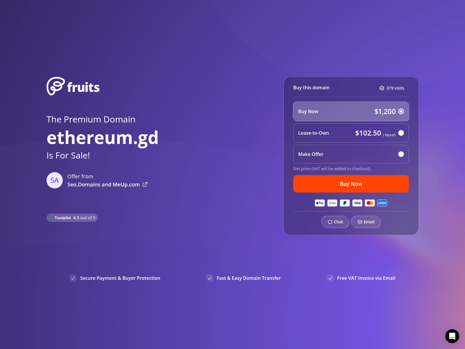 Screenshot of ethereum.gd