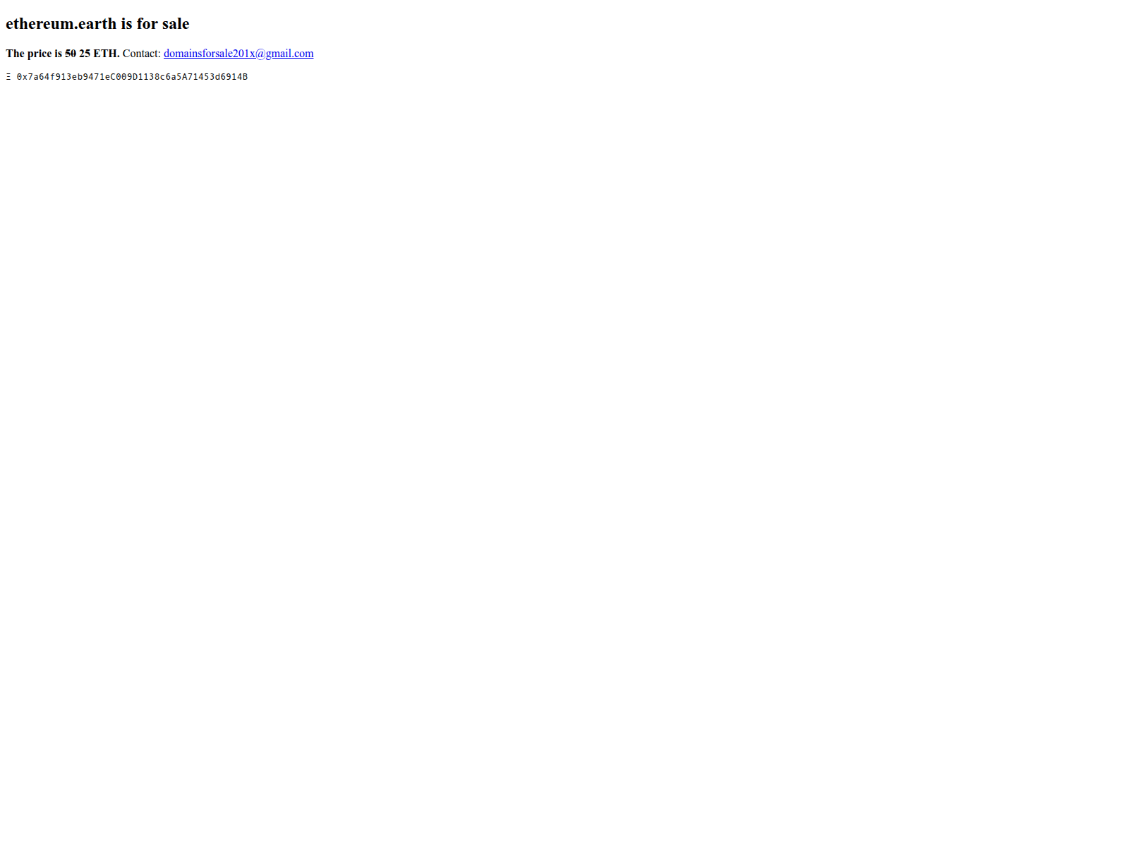 Screenshot of ethereum.earth