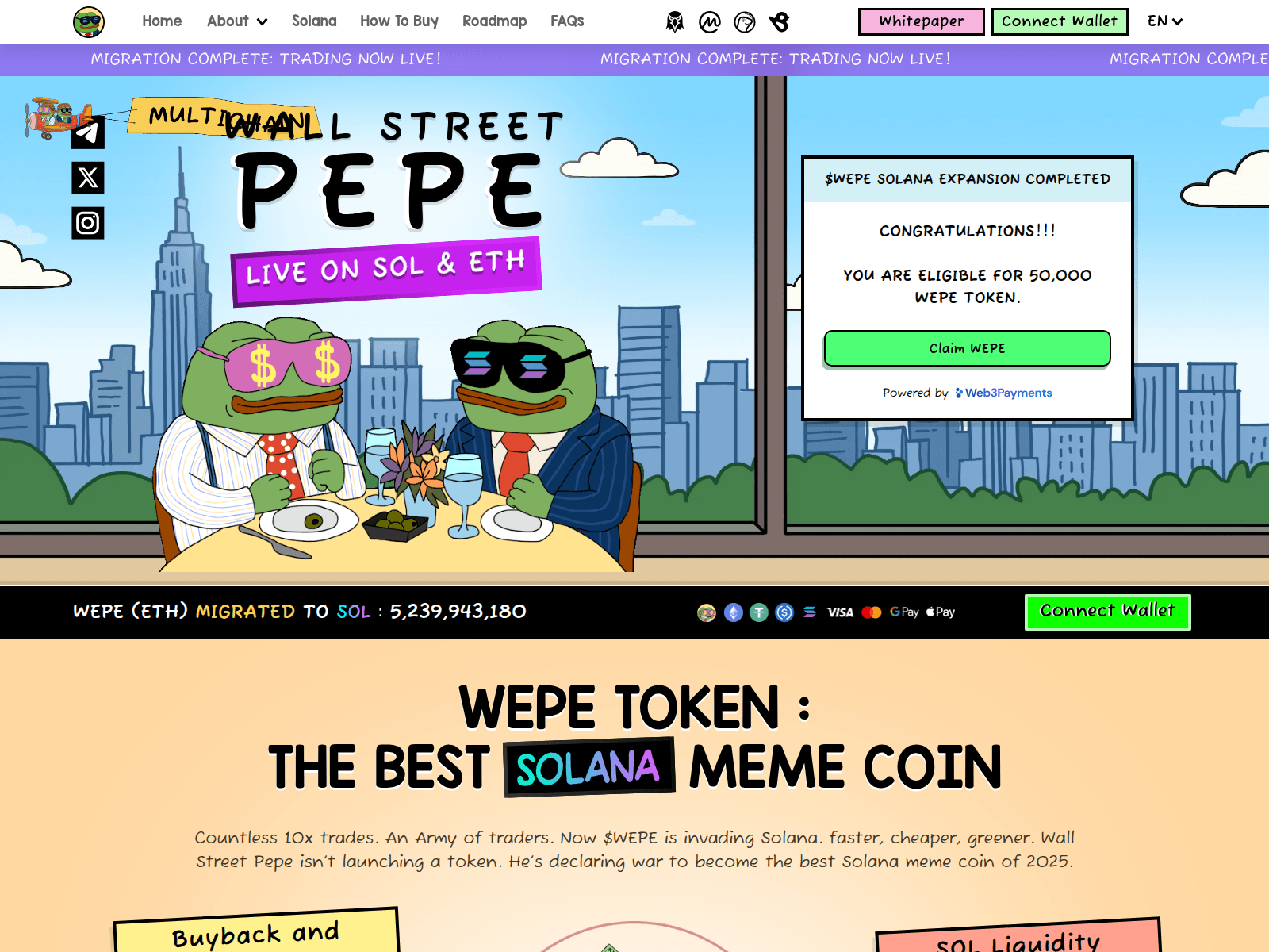 Screenshot of wepereward.live