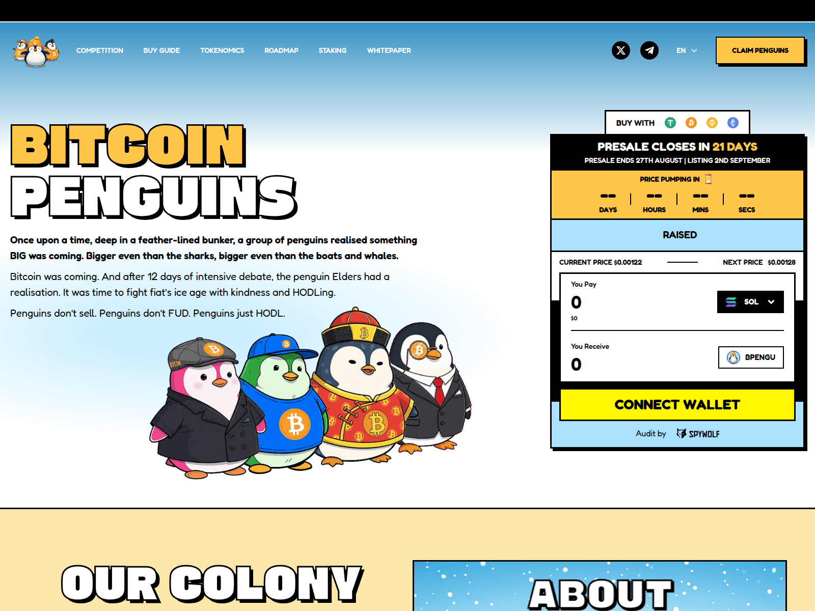 Screenshot of claim-btcpenguins.pages.dev