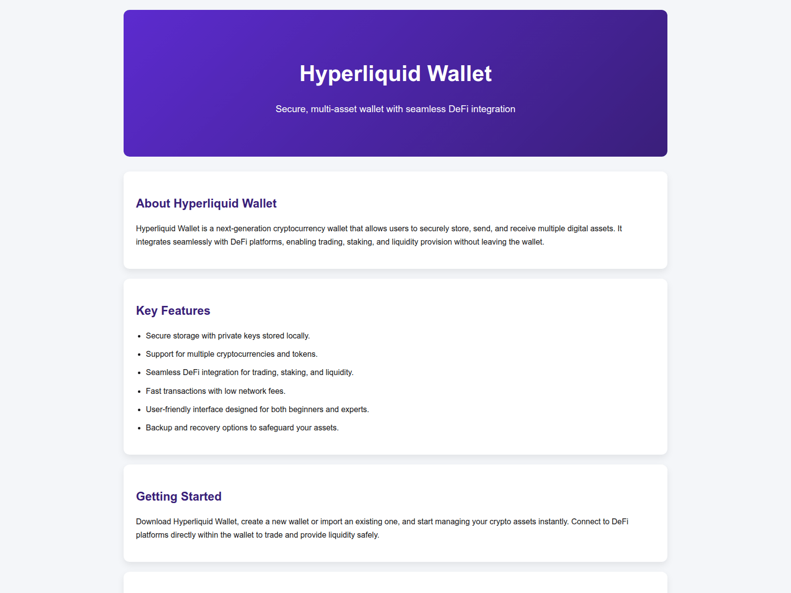 Screenshot of hyperliquide-wallet.pages.dev