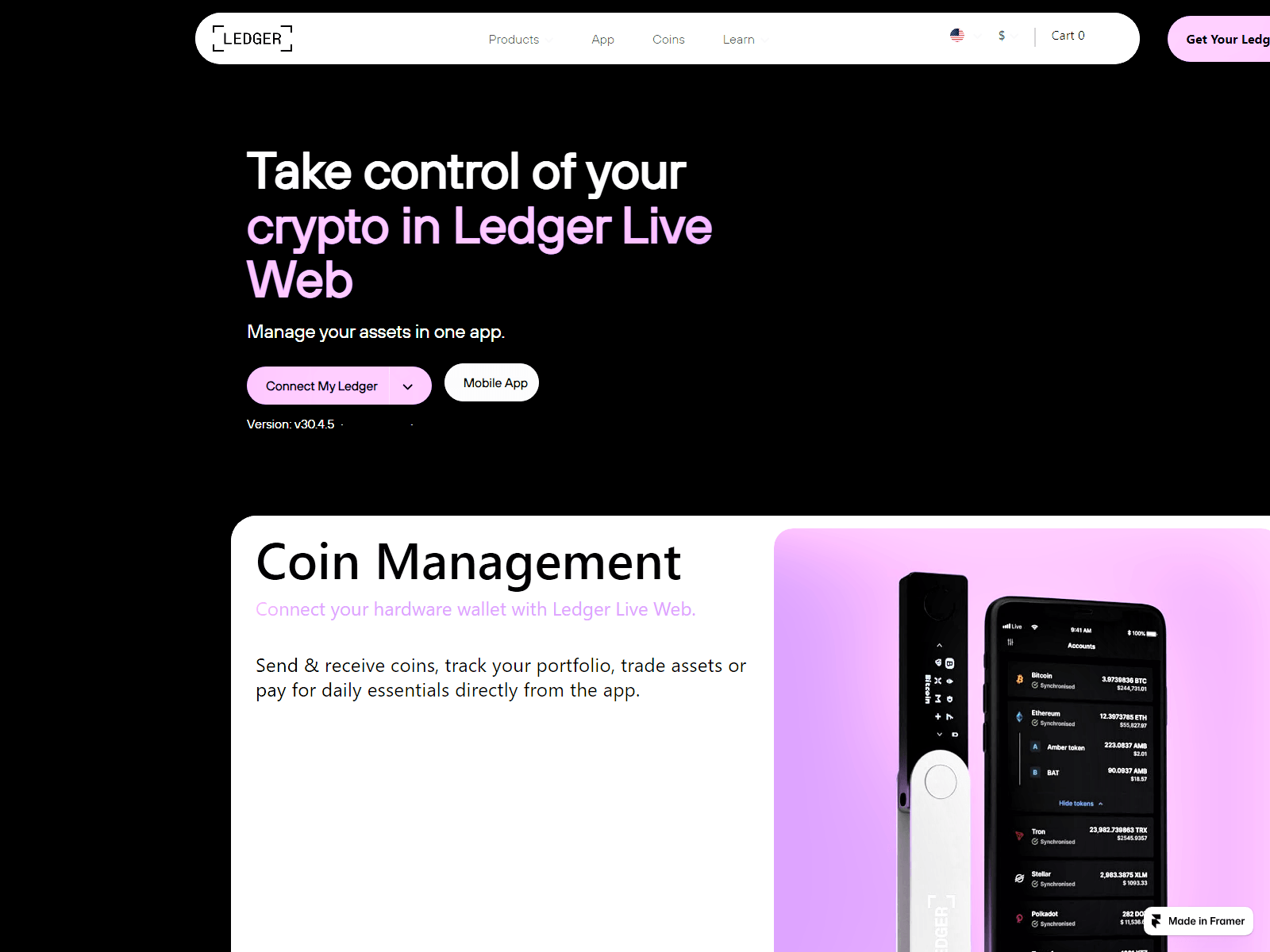 Screenshot of live-endesktop.framer.ai