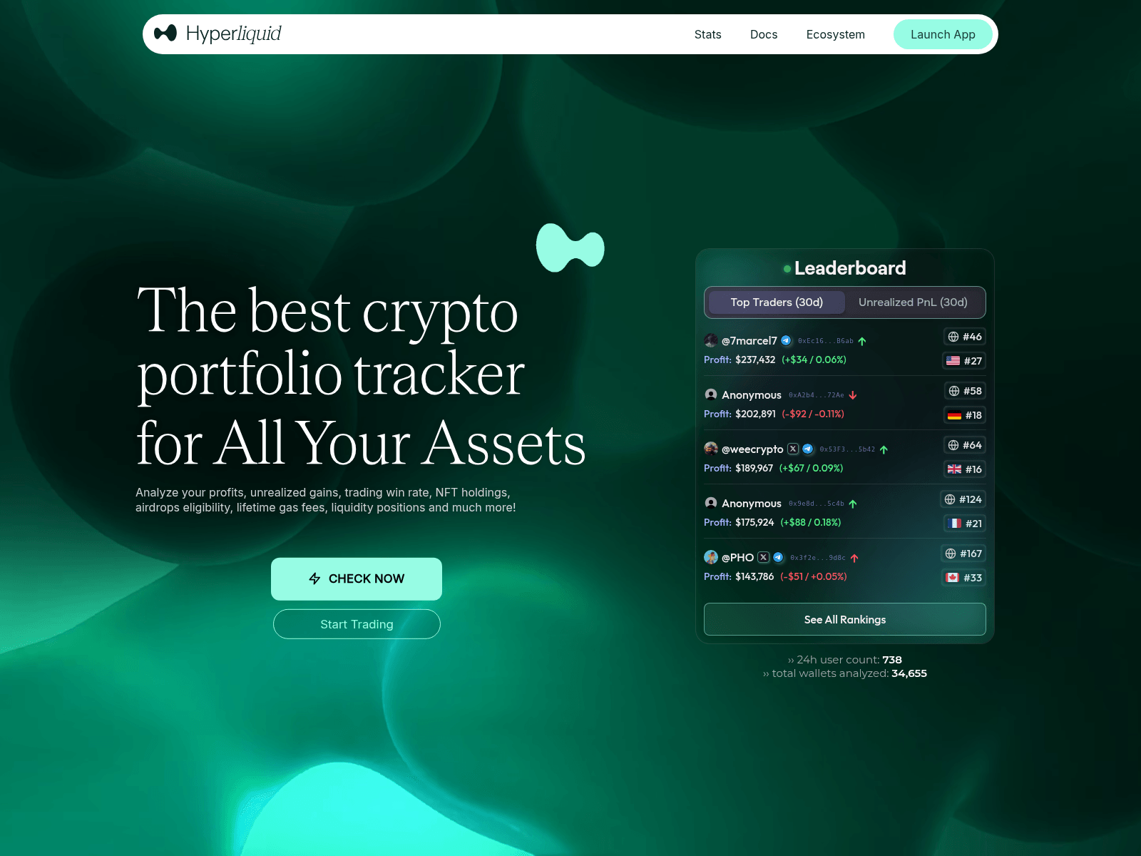 Screenshot of hyperliquid-traces.web.app