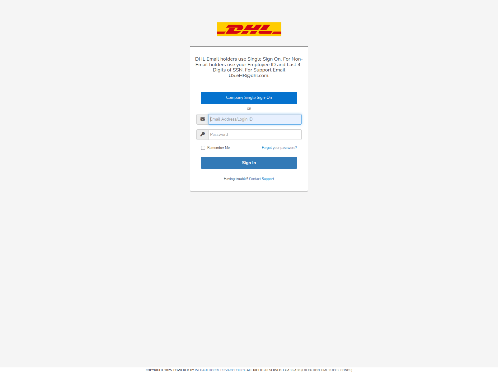 Screenshot of dhlmvp.webauthor.com