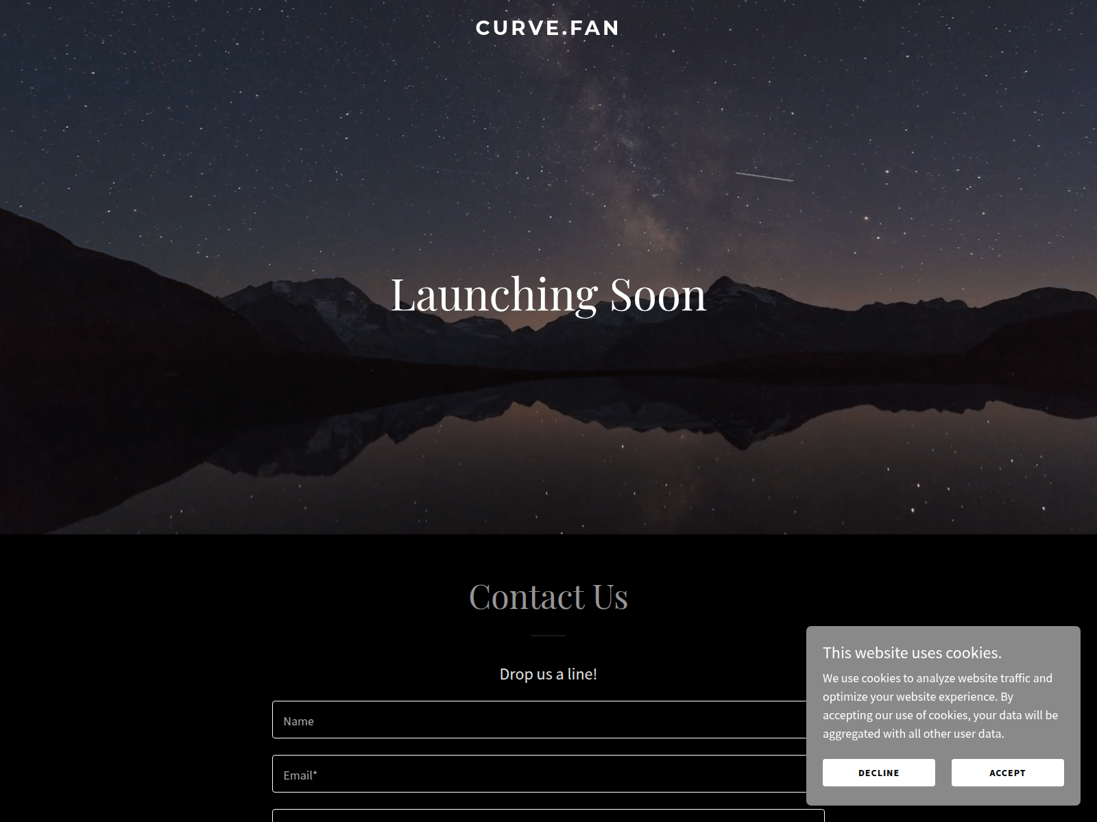 Screenshot of curve.fan