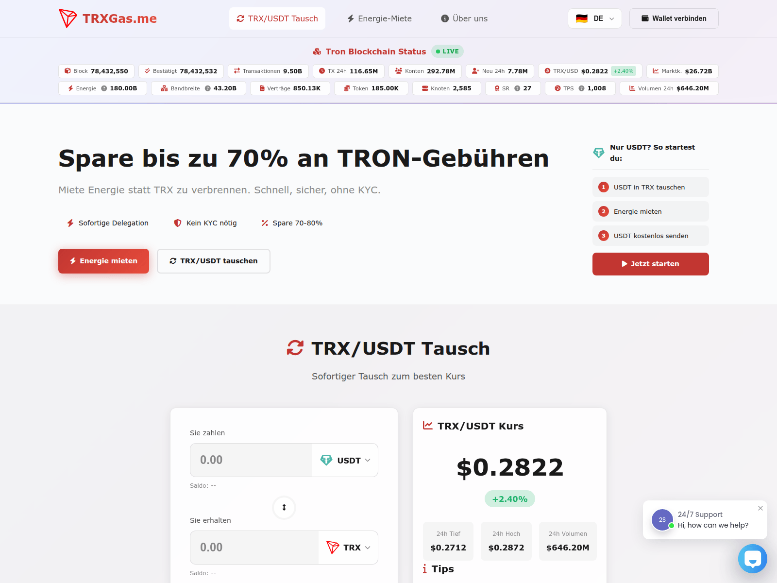 Screenshot of trxgas.me