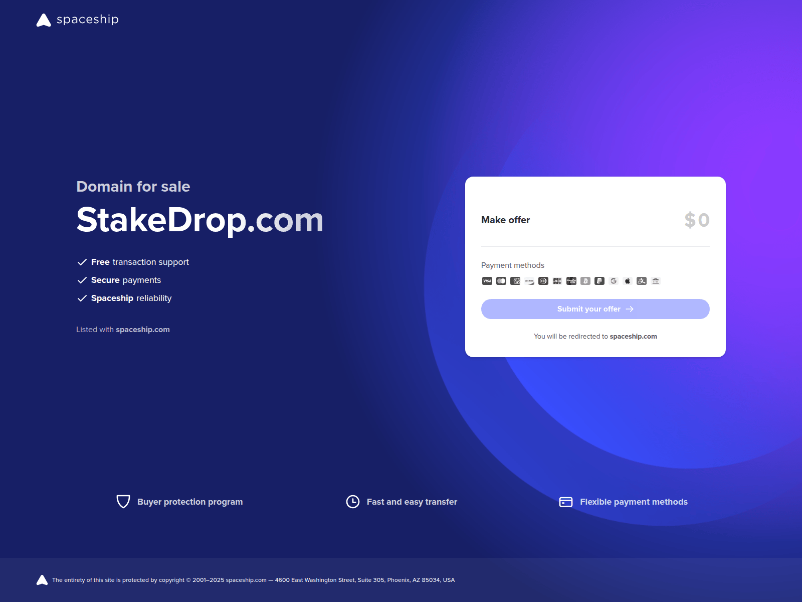 Screenshot of stakedrop.com