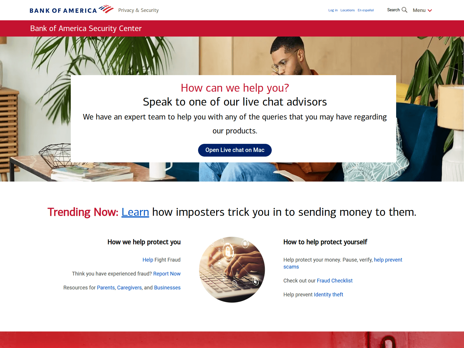 Screenshot of boacustomerhelp.com