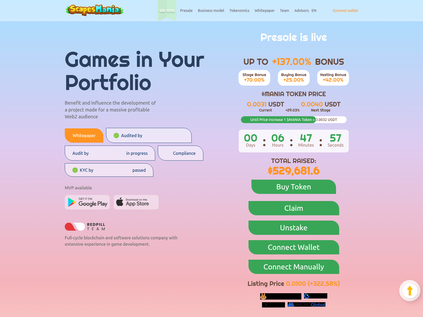 Screenshot of scapemaniaclaim.pages.dev