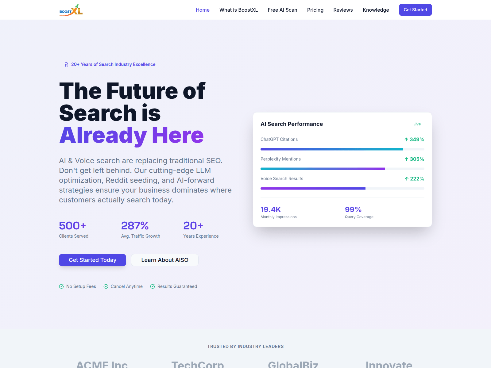 Screenshot of boostxl.com