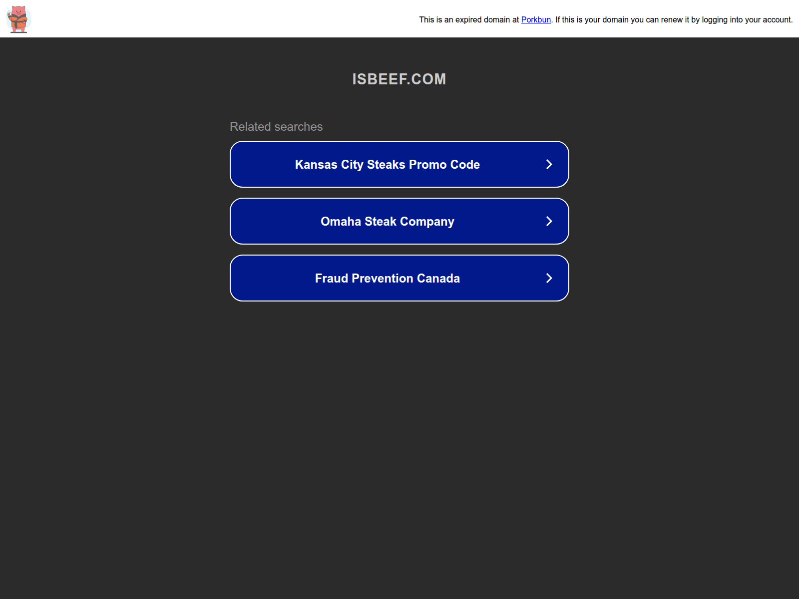 Screenshot of app.isbeef.com
