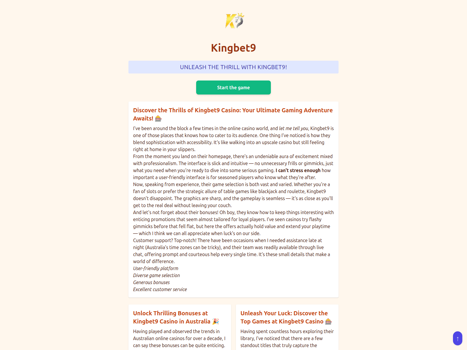 Screenshot of kingbet9.co.com