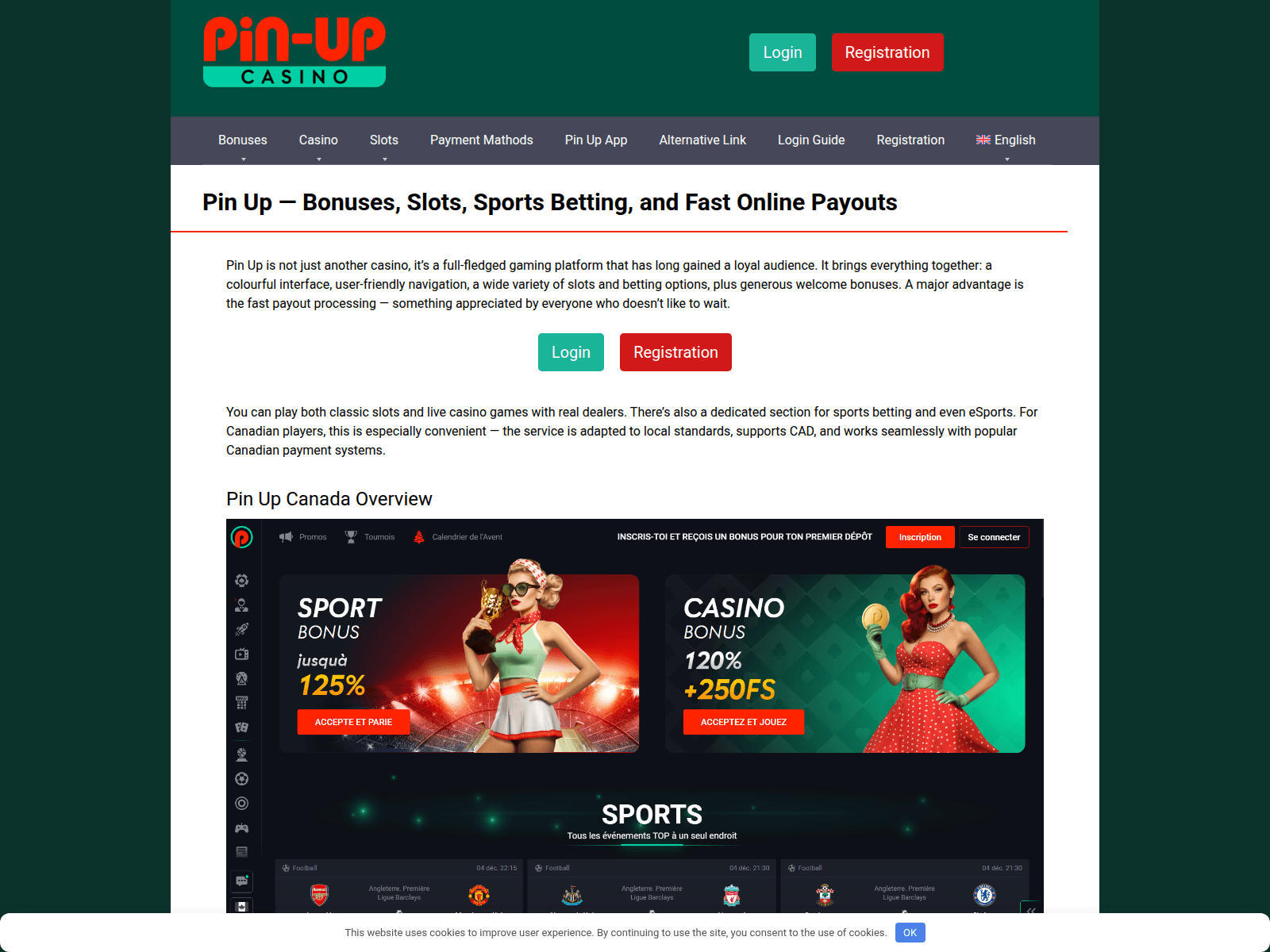 Screenshot of pinup.co.com