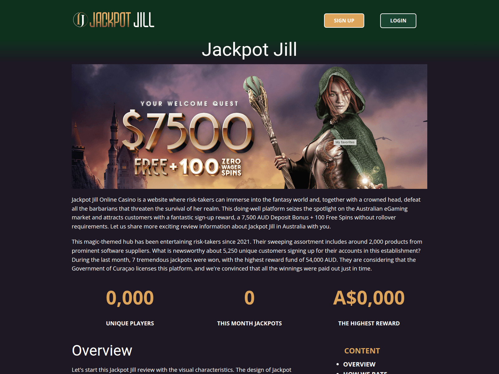 Screenshot of jackpotjill.co.com