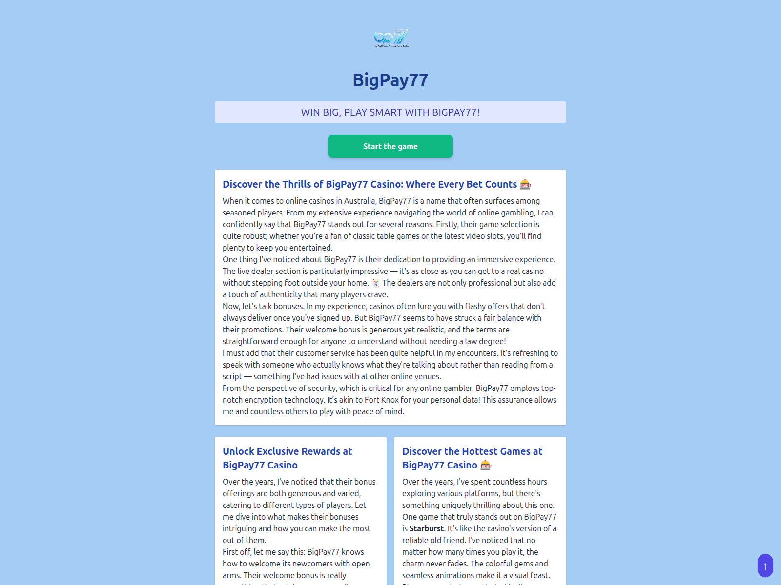 Screenshot of bigpay77.co.com