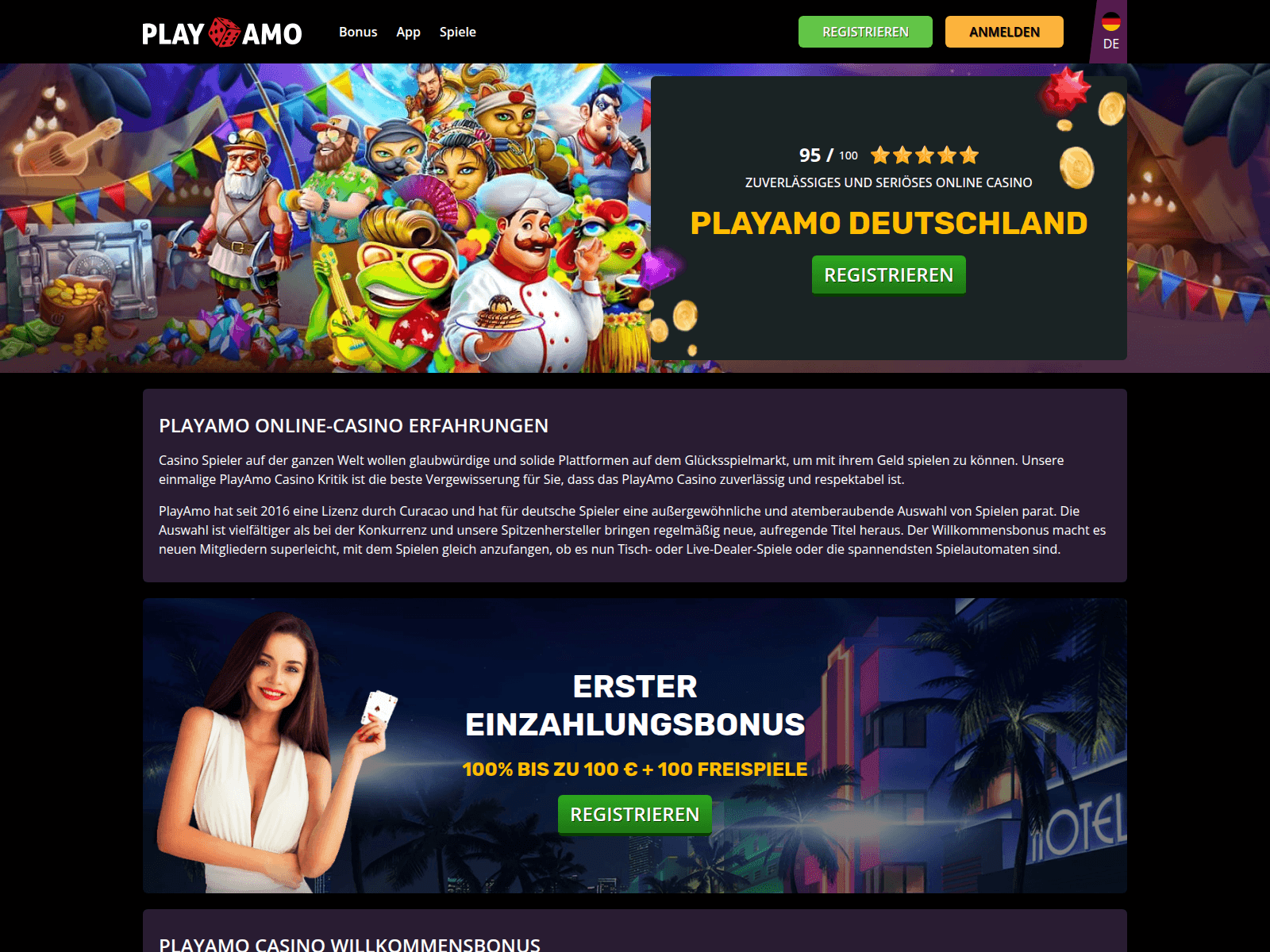 Screenshot of playamo.co.com