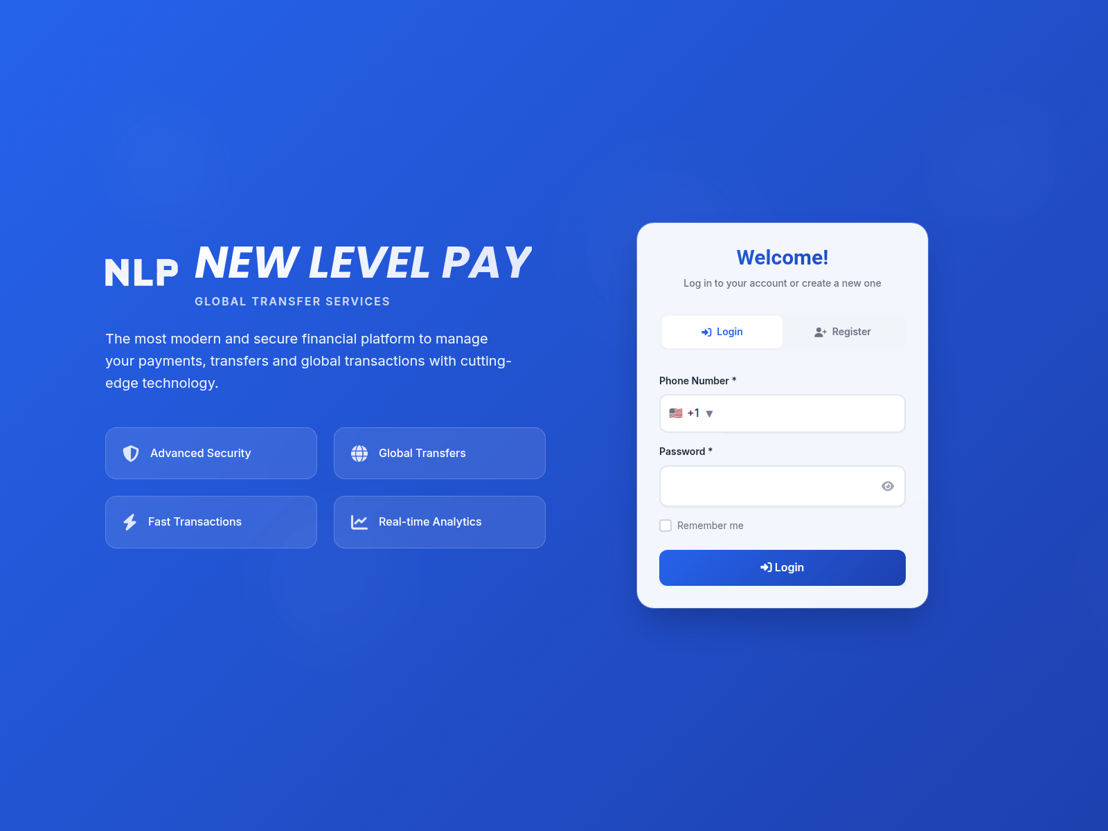 Screenshot of newlevelpay.com