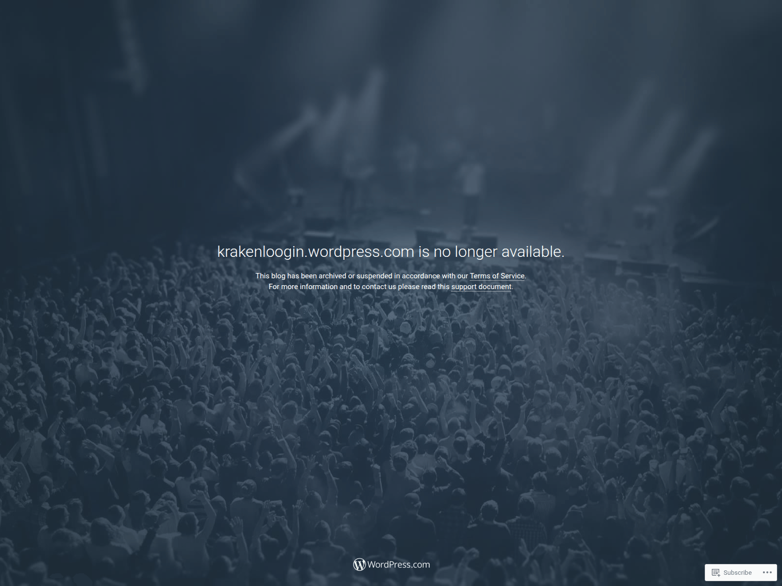Screenshot of krakenloogin.wordpress.com