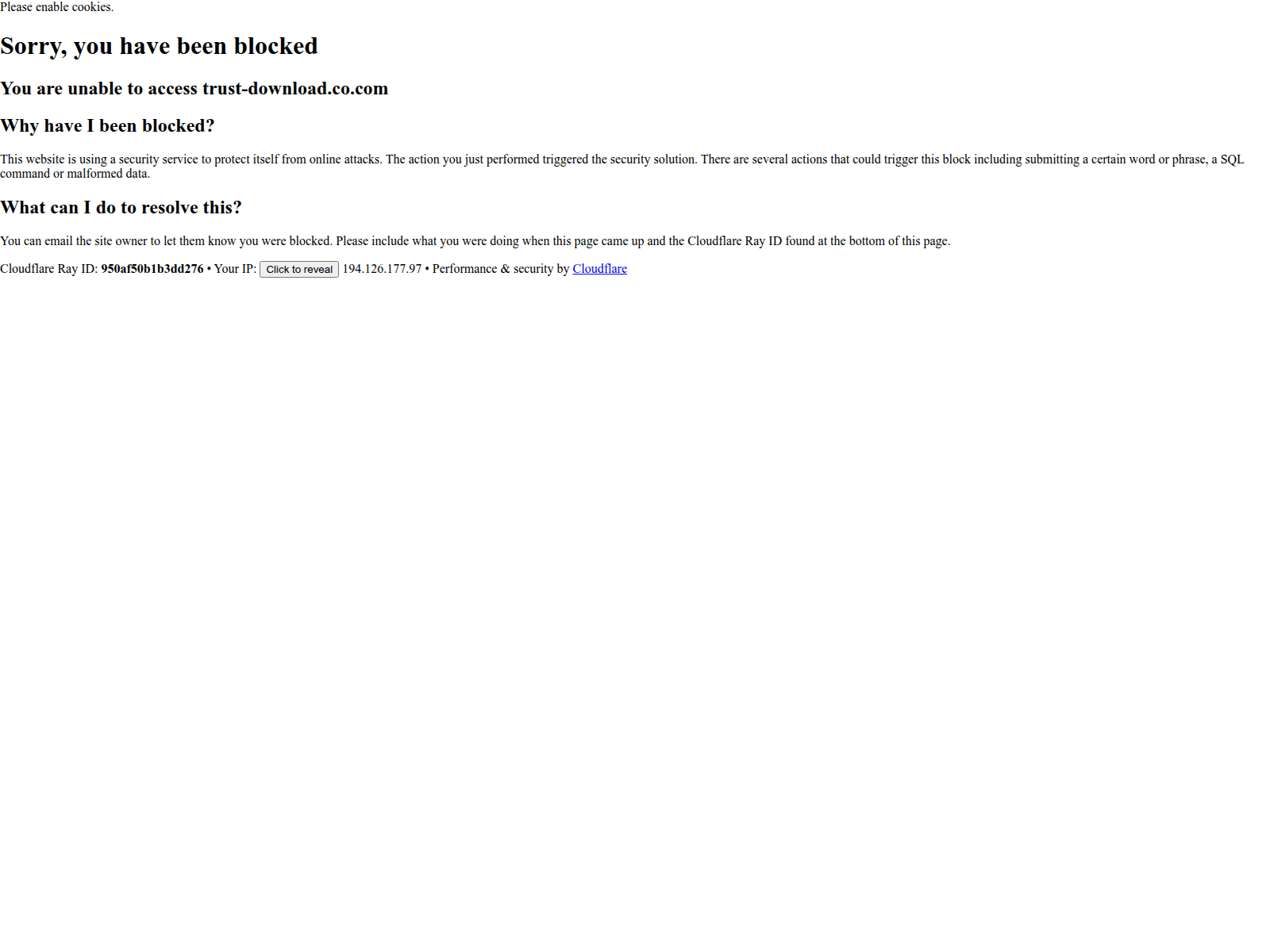 Screenshot of trust-download.co.com