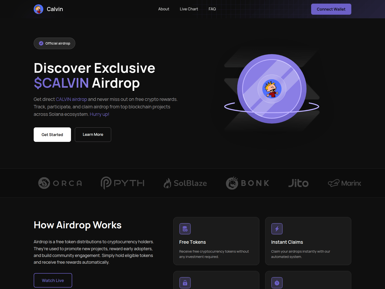 Screenshot of calvindrop.top
