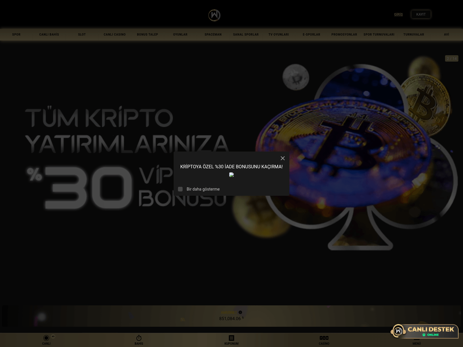 Screenshot of m.wbahis462.com