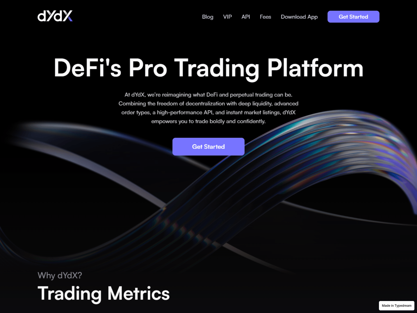 Screenshot of ddyx-trade-web.typedream.app