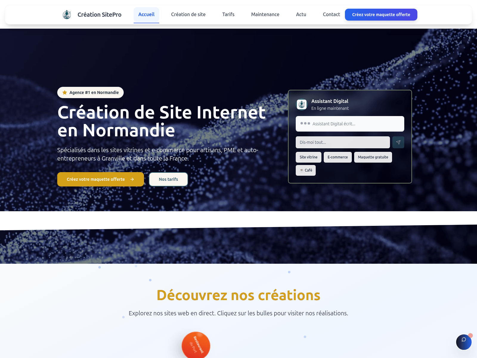 Screenshot of creation-sitepro.fr