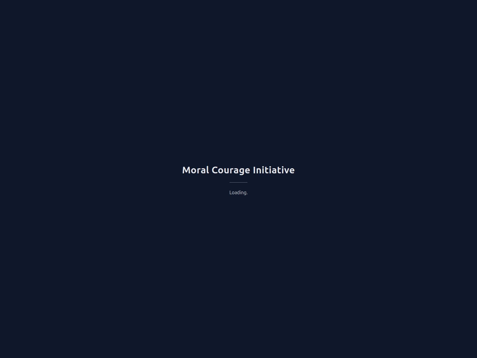 Screenshot of moralcourageinitiative.org
