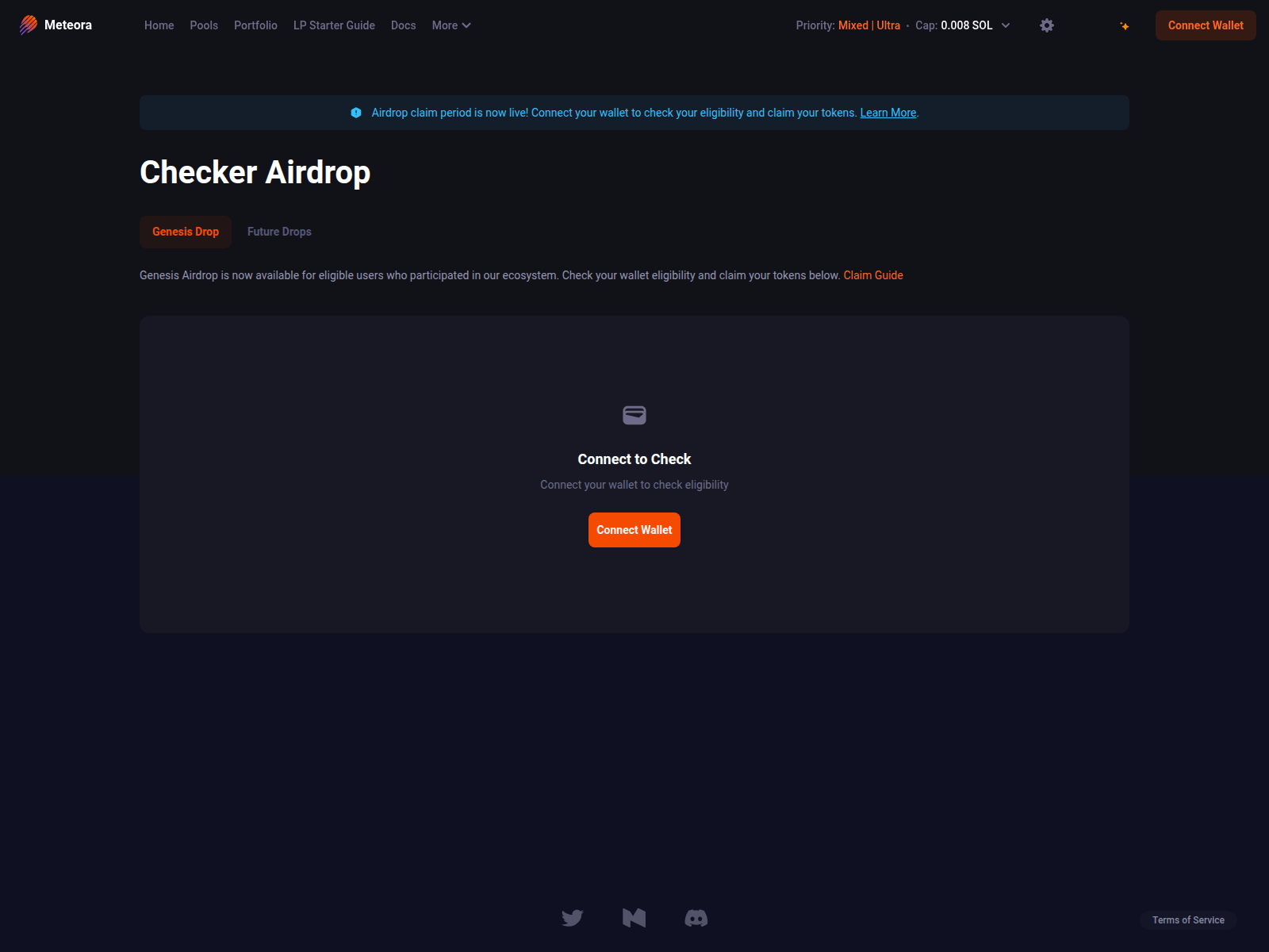 Screenshot of stake-meteora.com