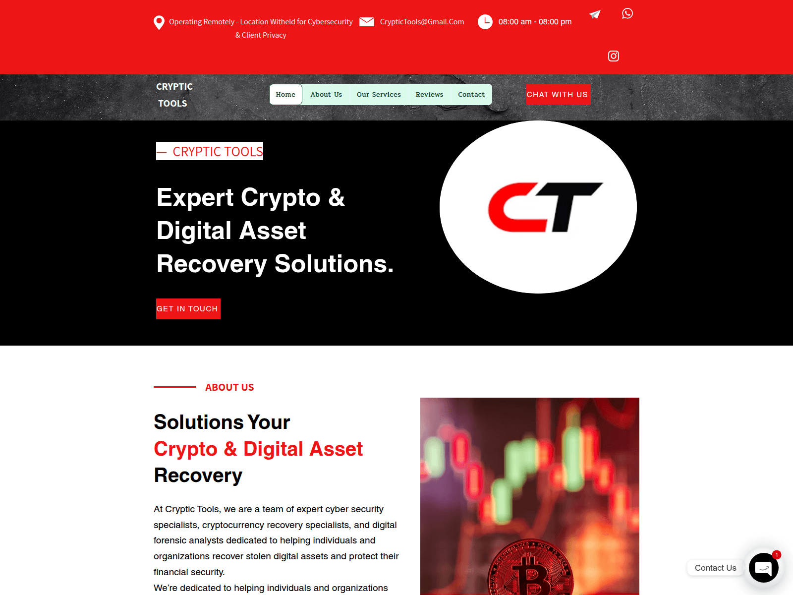 Screenshot of cryptictools.com