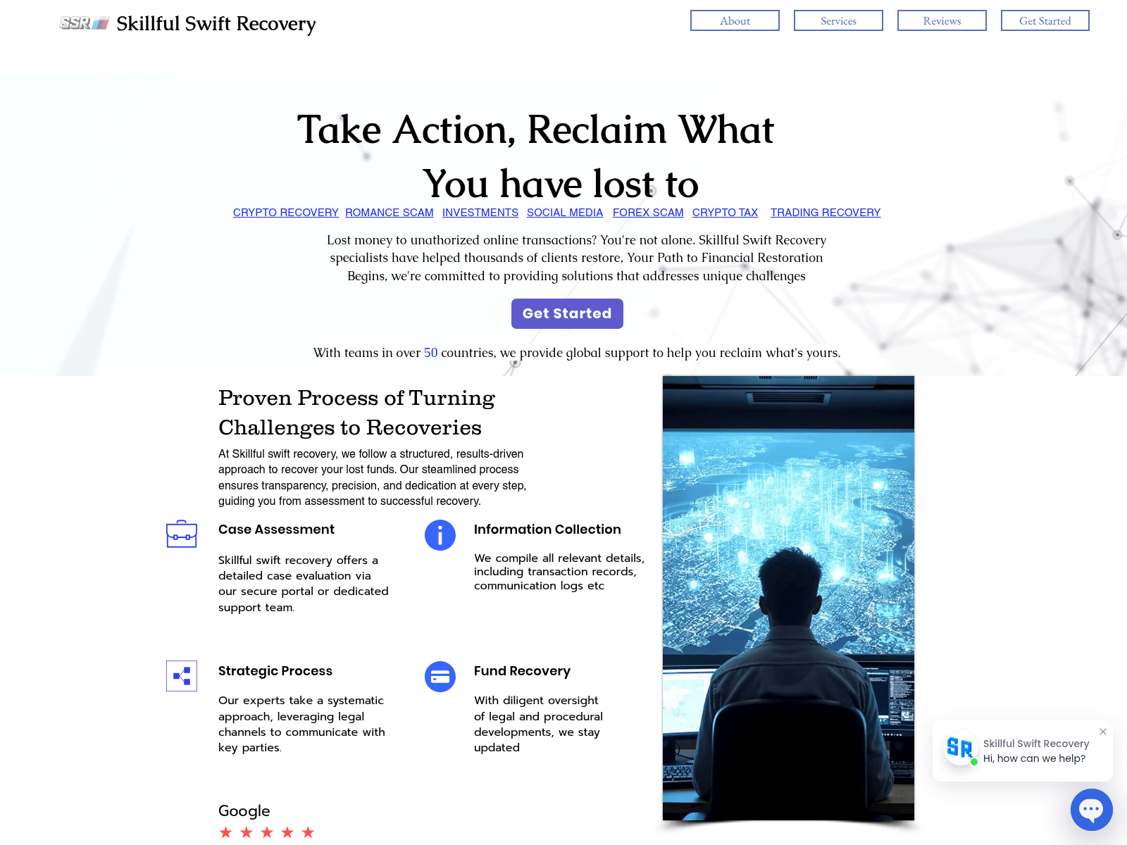 Screenshot of skillfulswiftrecovery.com