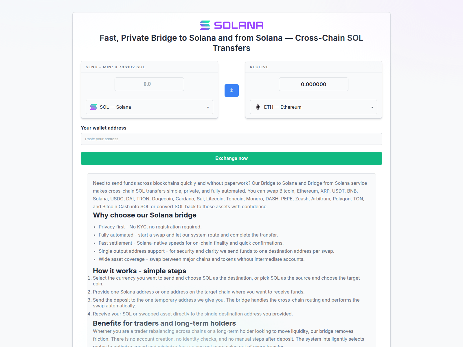 Screenshot of solana-crypto-bridge.com