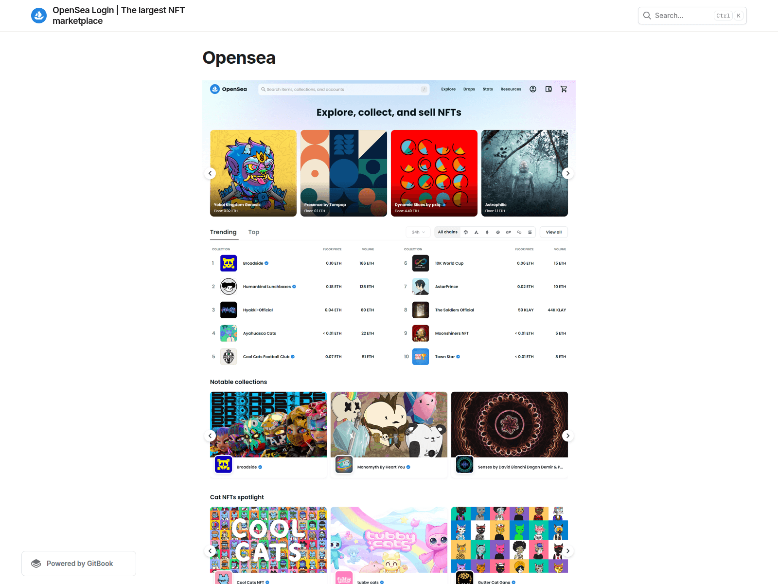 Screenshot of opensee.gitbook.io