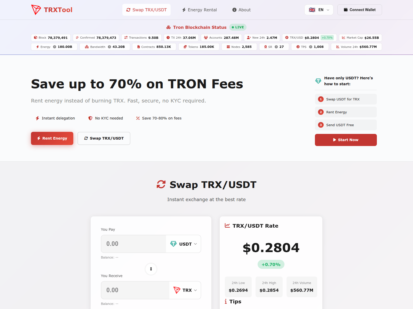 Screenshot of trxtool.net