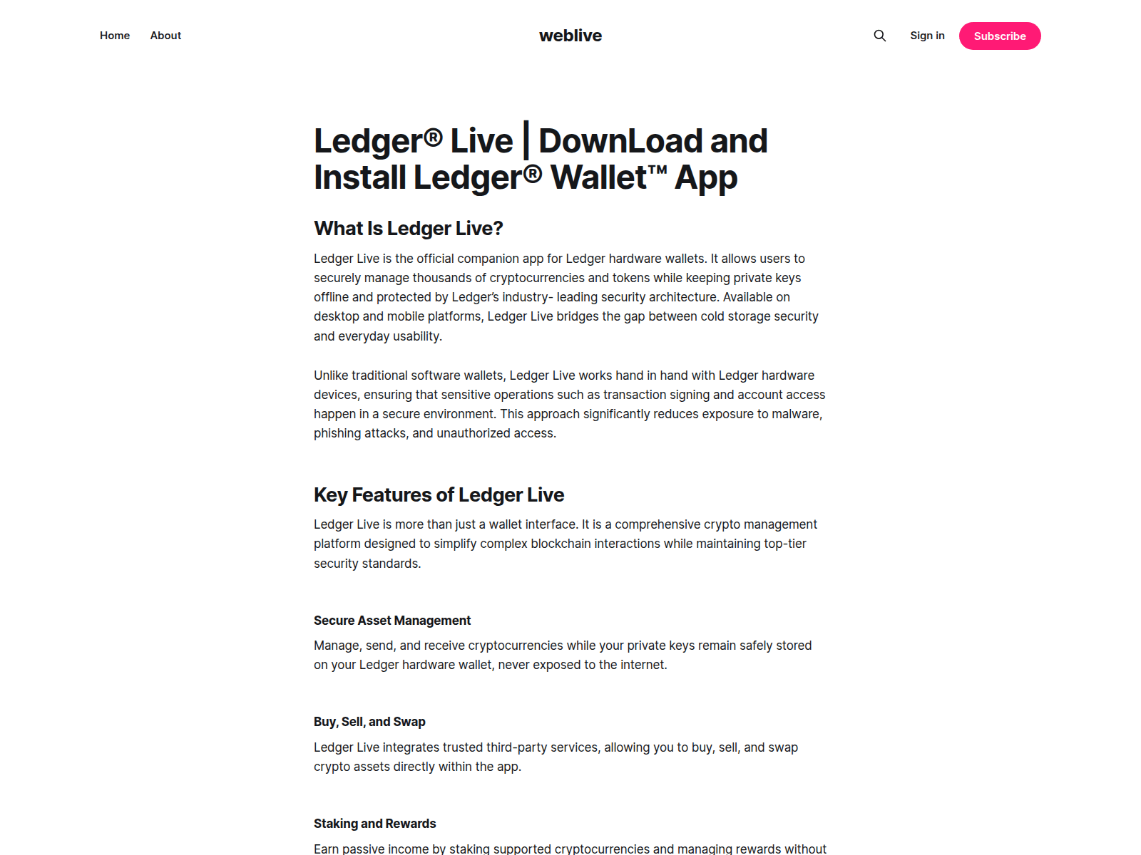 Screenshot of liveweb.ghost.io