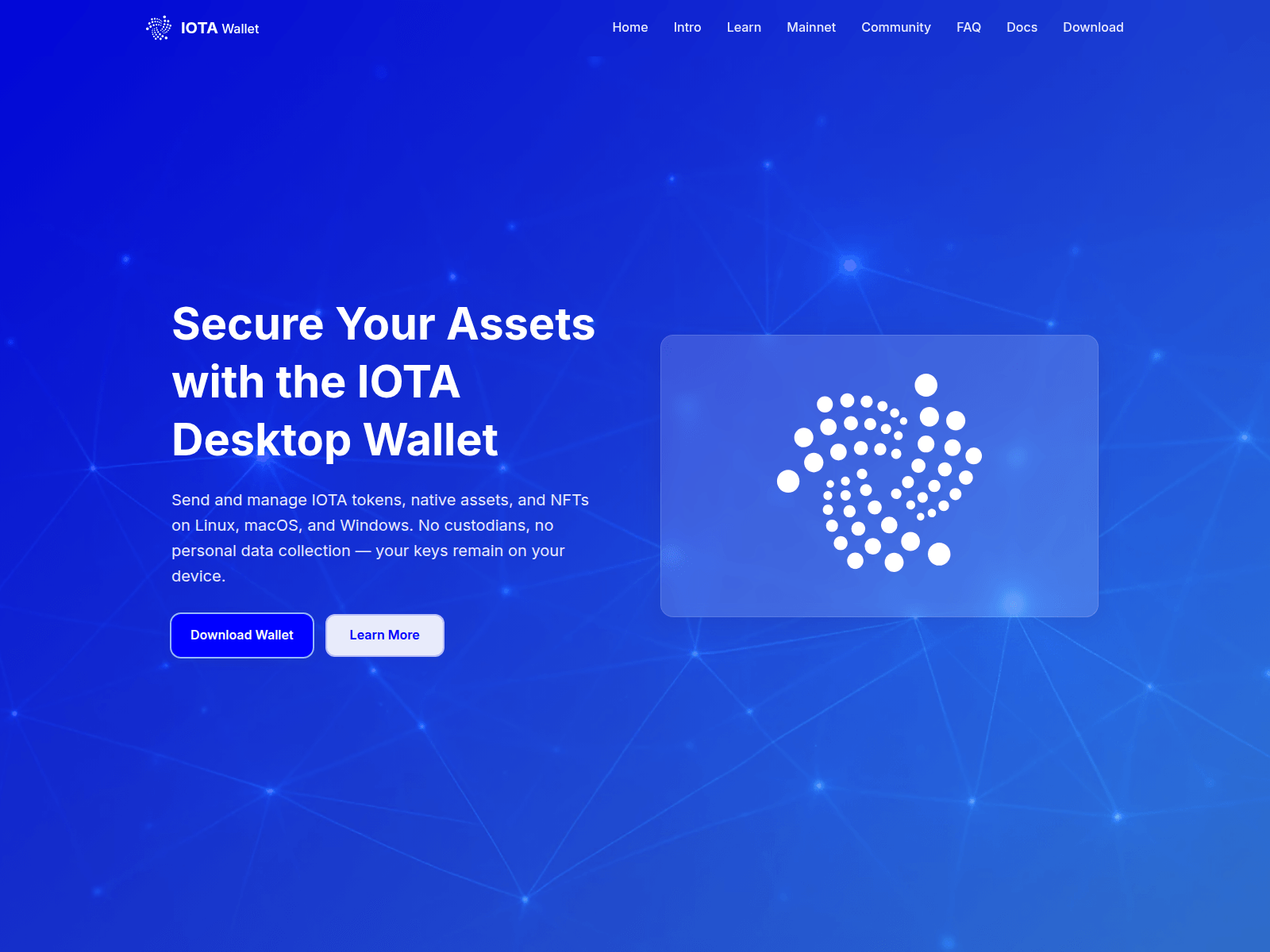 Screenshot of iotawallet.com