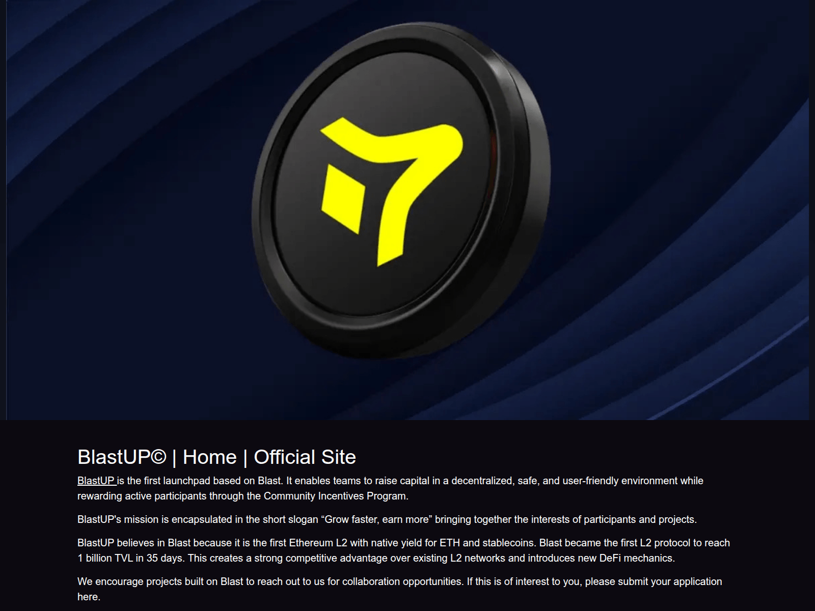 Forensic screenshot of blastuptoken.github.io