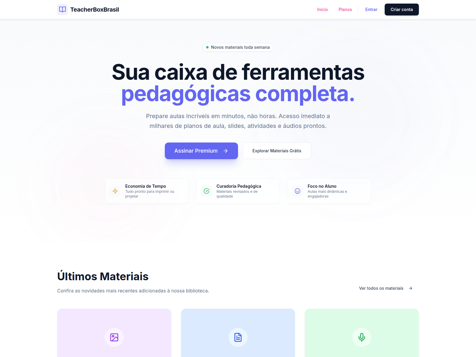 Screenshot of teacherboxbrasil.com.br